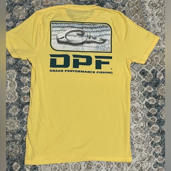 Drake Performance Fishing yellow tshirt. Medium. Excellent used condition - Picture 3 of 6